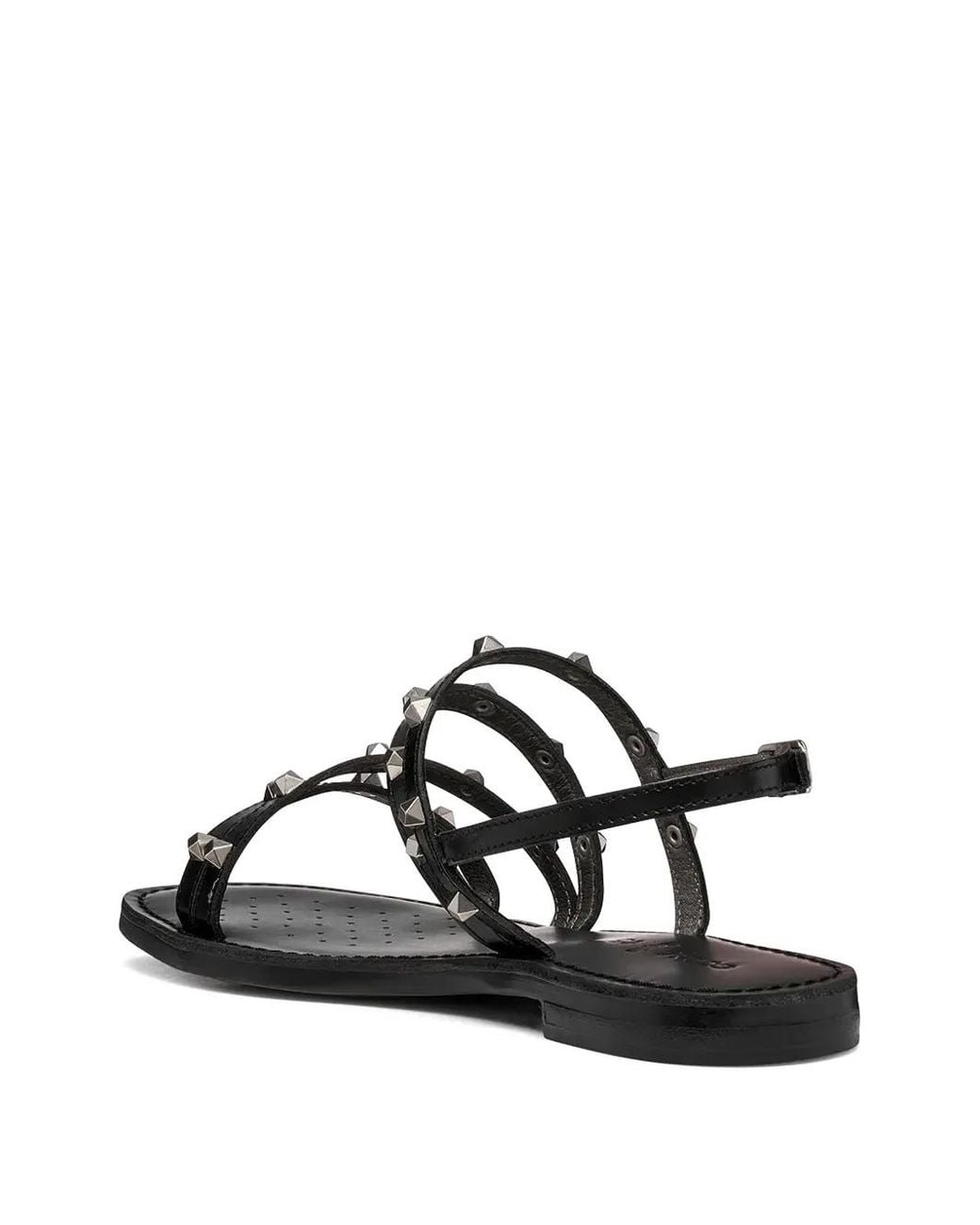 Geox White Stud-Embellished Multi-Strap Sandals