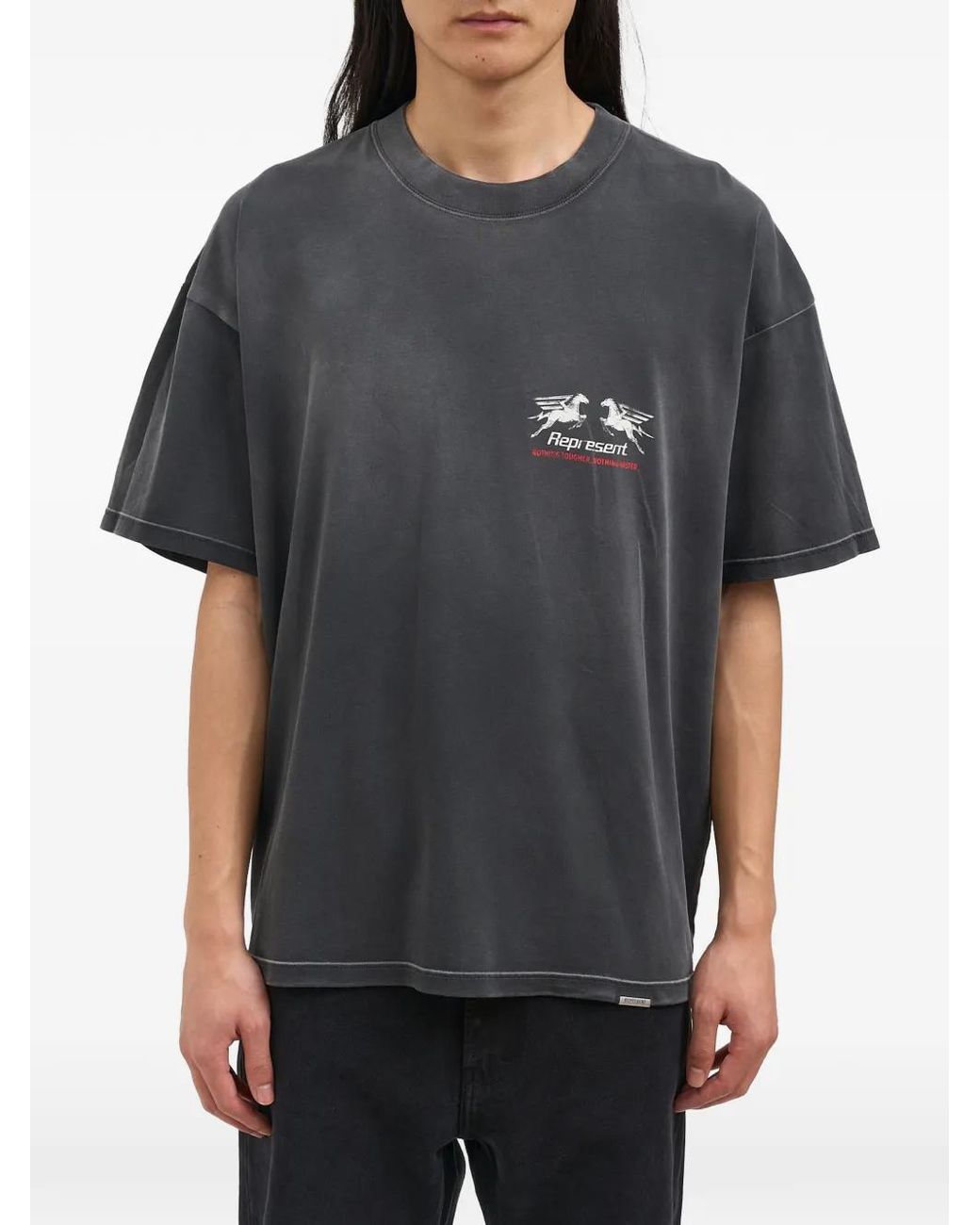 Represent Black 24 Hour Service Graphic-Print T-Shirt for men