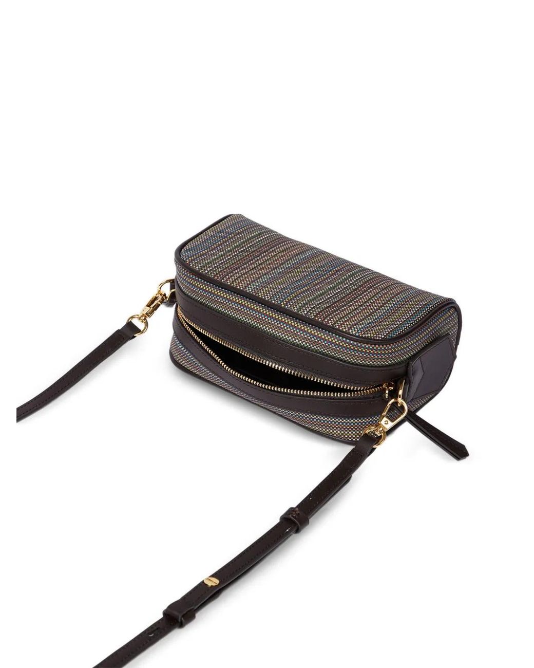 Paul Smith Brown Signature Stripe Cross Body Bag