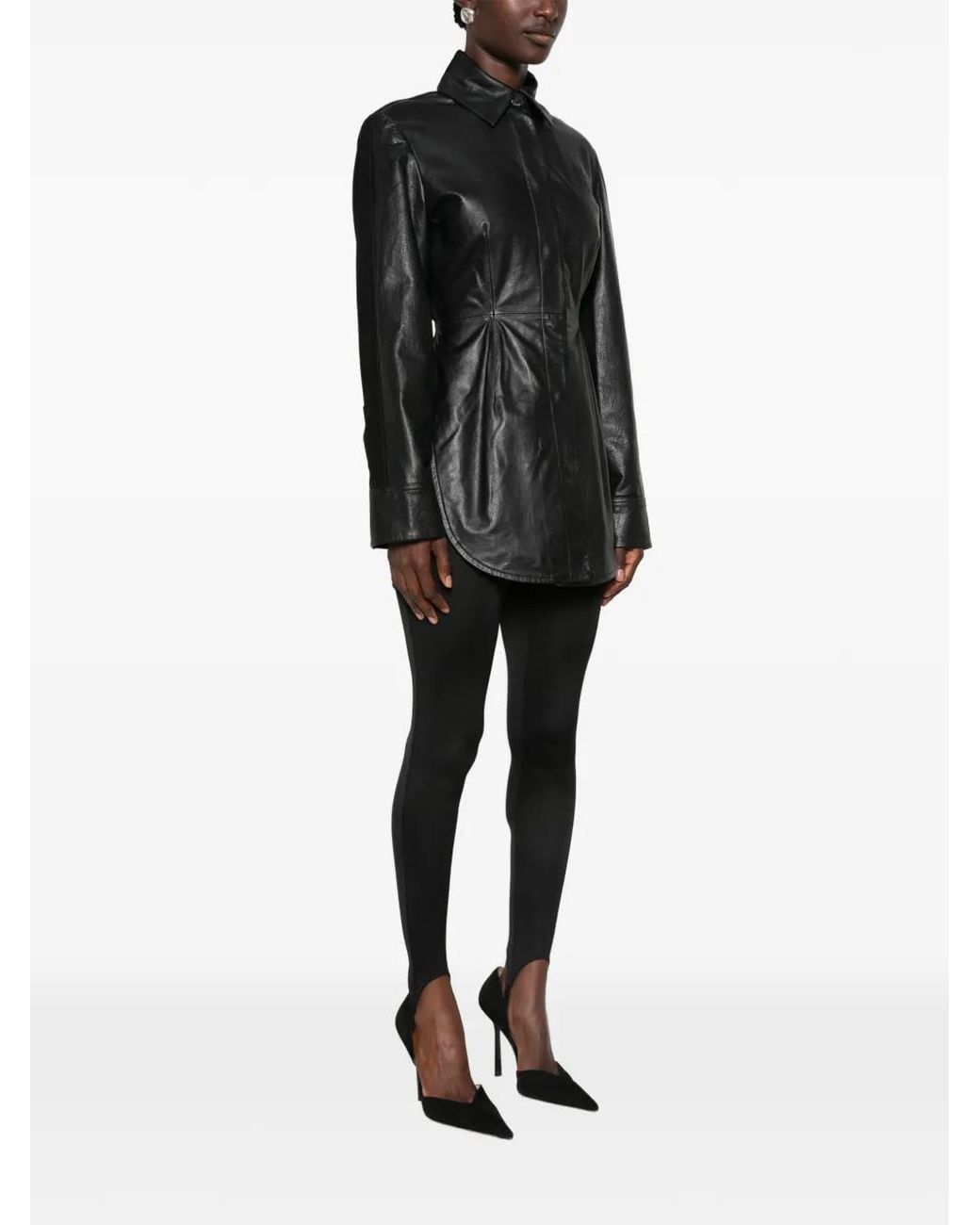 Sportmax Black Leather Jackets