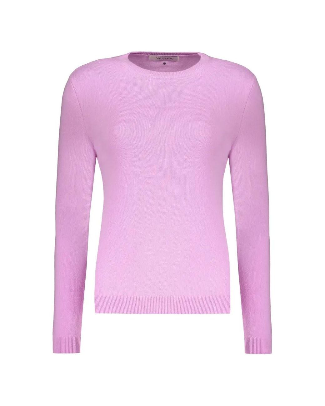 Valentino Garavani Purple Crew-Neck Wool Sweater