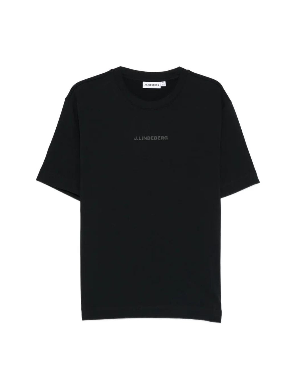 J.Lindeberg Black Logo Heavy T-Shirt for men