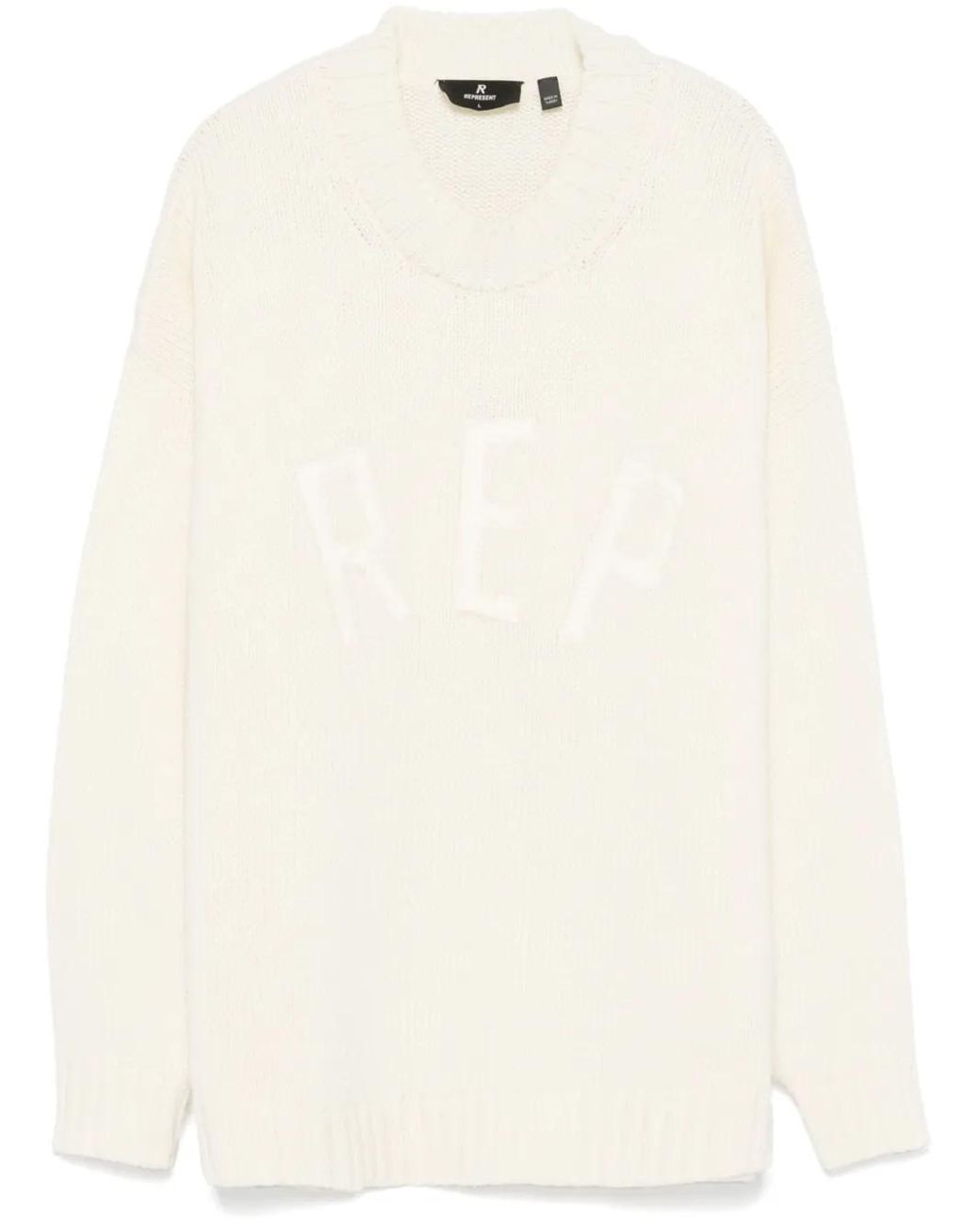 Represent Natural Logo-Lettering Sweater for men
