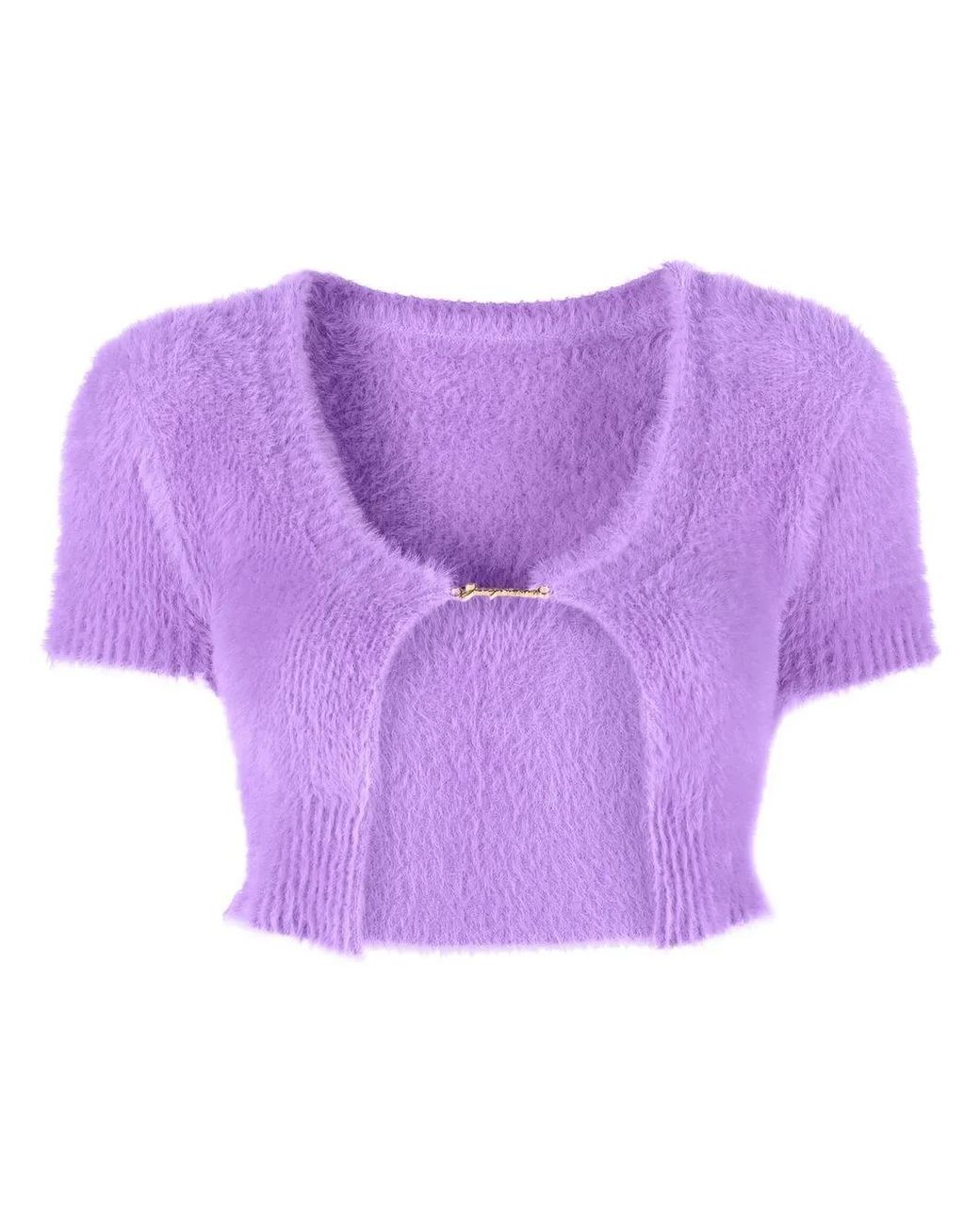 Jacquemus Purple Knit Cardigan
