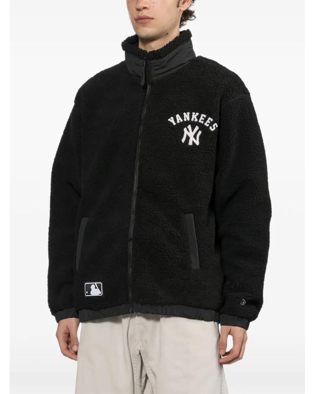 KTZ Black Yankees Logo-Patch Fleece Jacket for men
