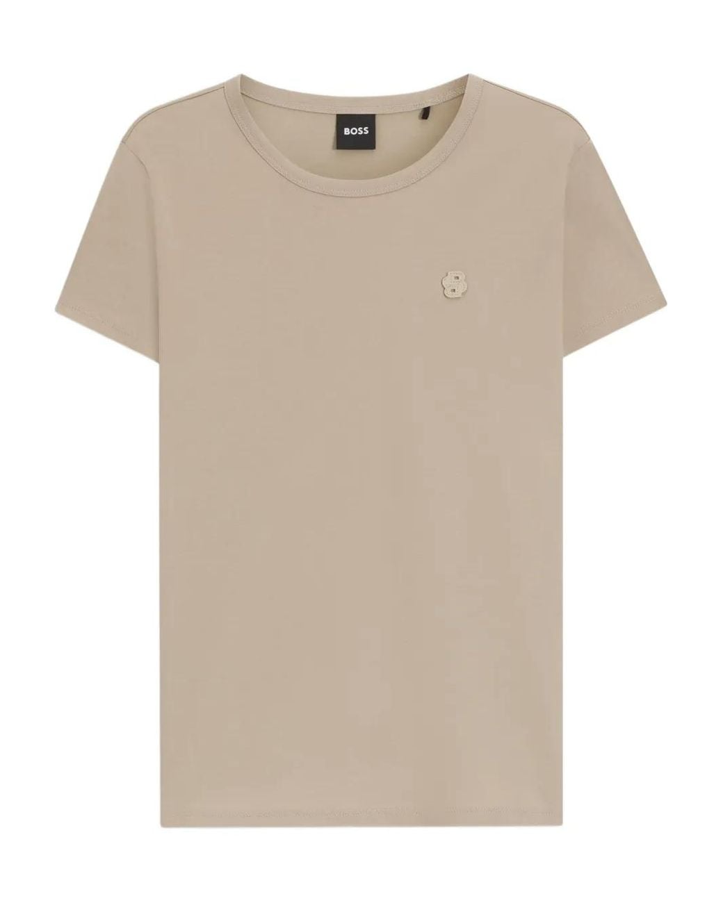 Boss Natural Logo-Appliqué Cotton T-Shirt
