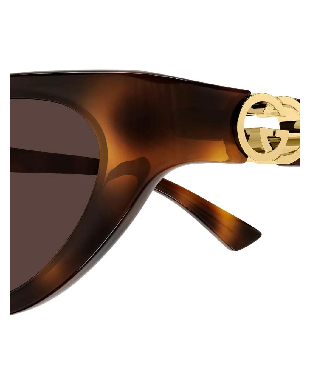 Gucci Brown Interlocking G Cat-Eye Sunglasses
