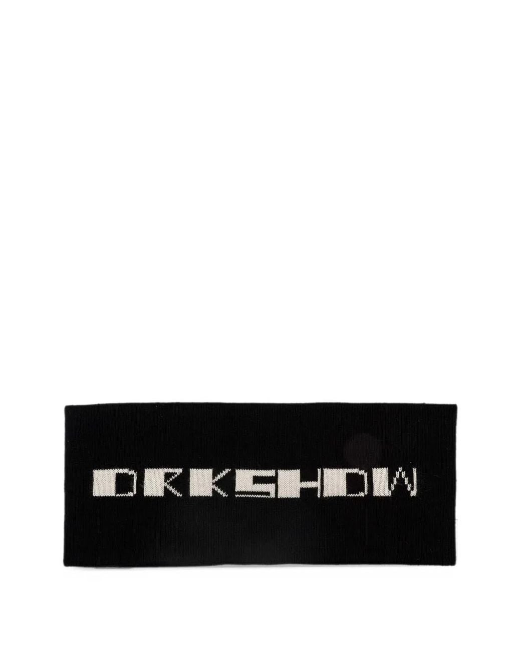Rick Owens Black Logo-Embroidered Headband