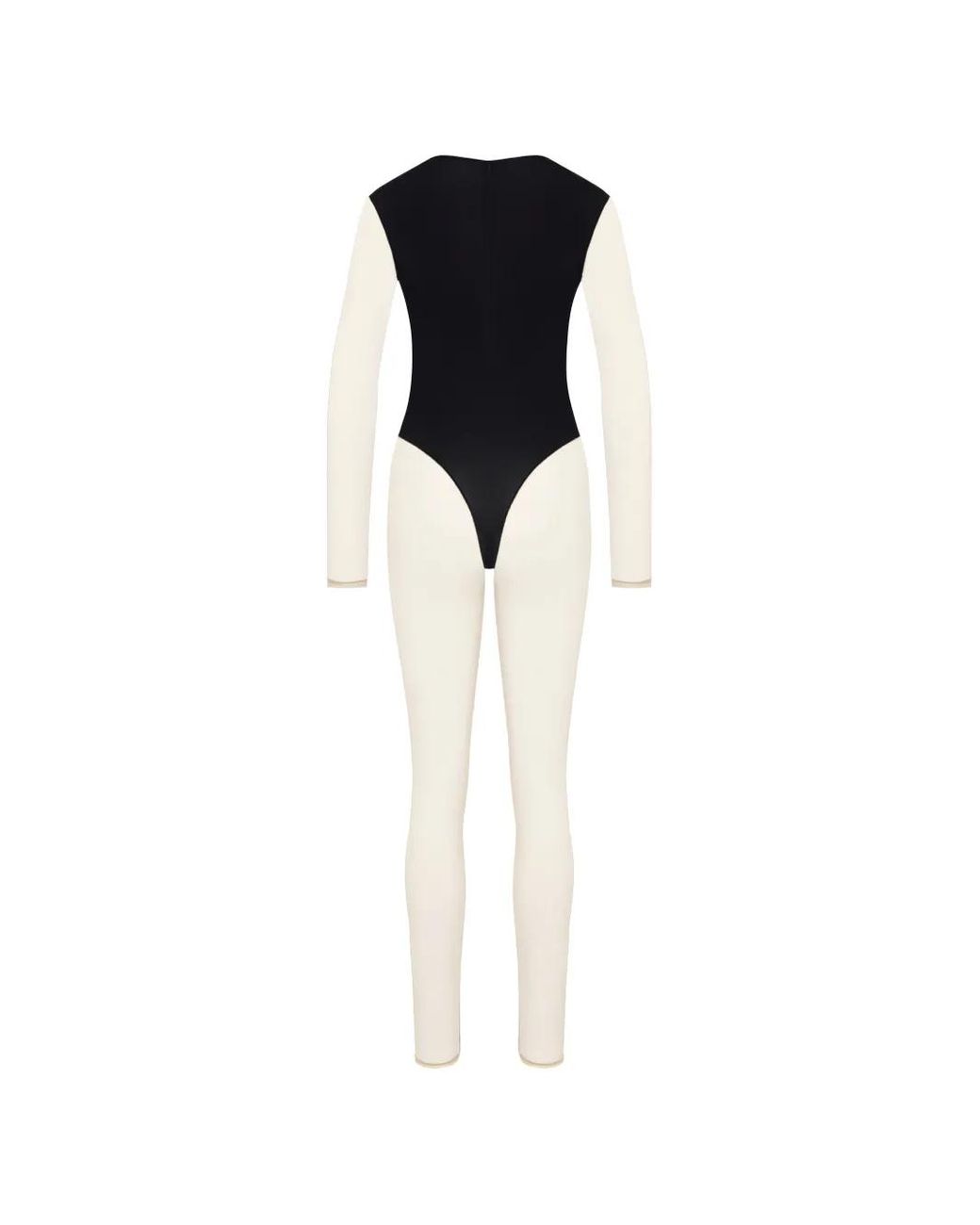 Maison Close White Pure Tentation V-Neck Long-Sleeve Jumpsuit
