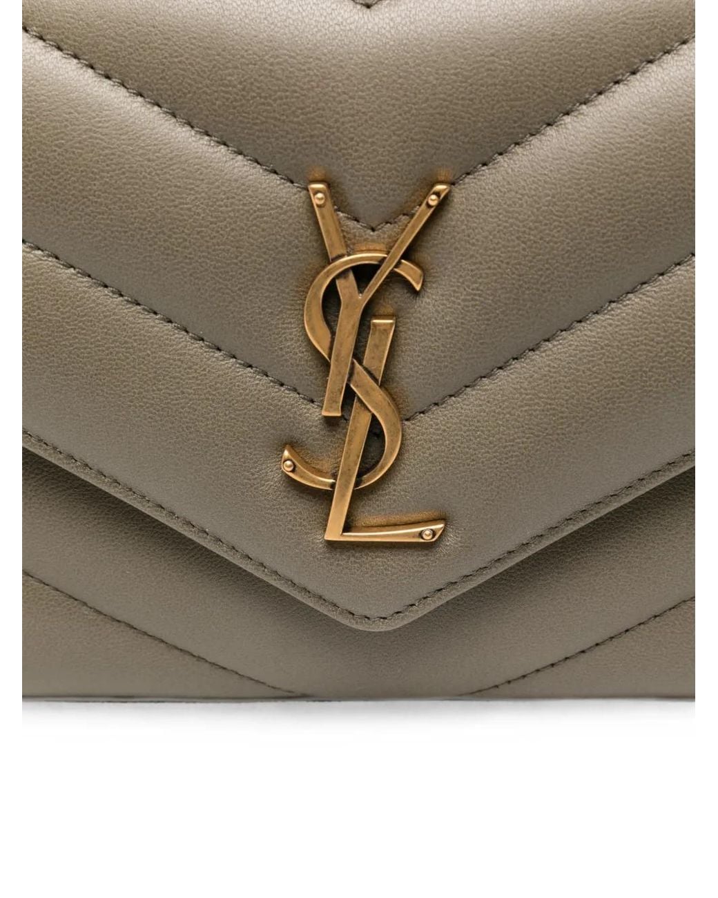 Saint Laurent Natural Small Loulou Quilted-Leather Shoulder Bag