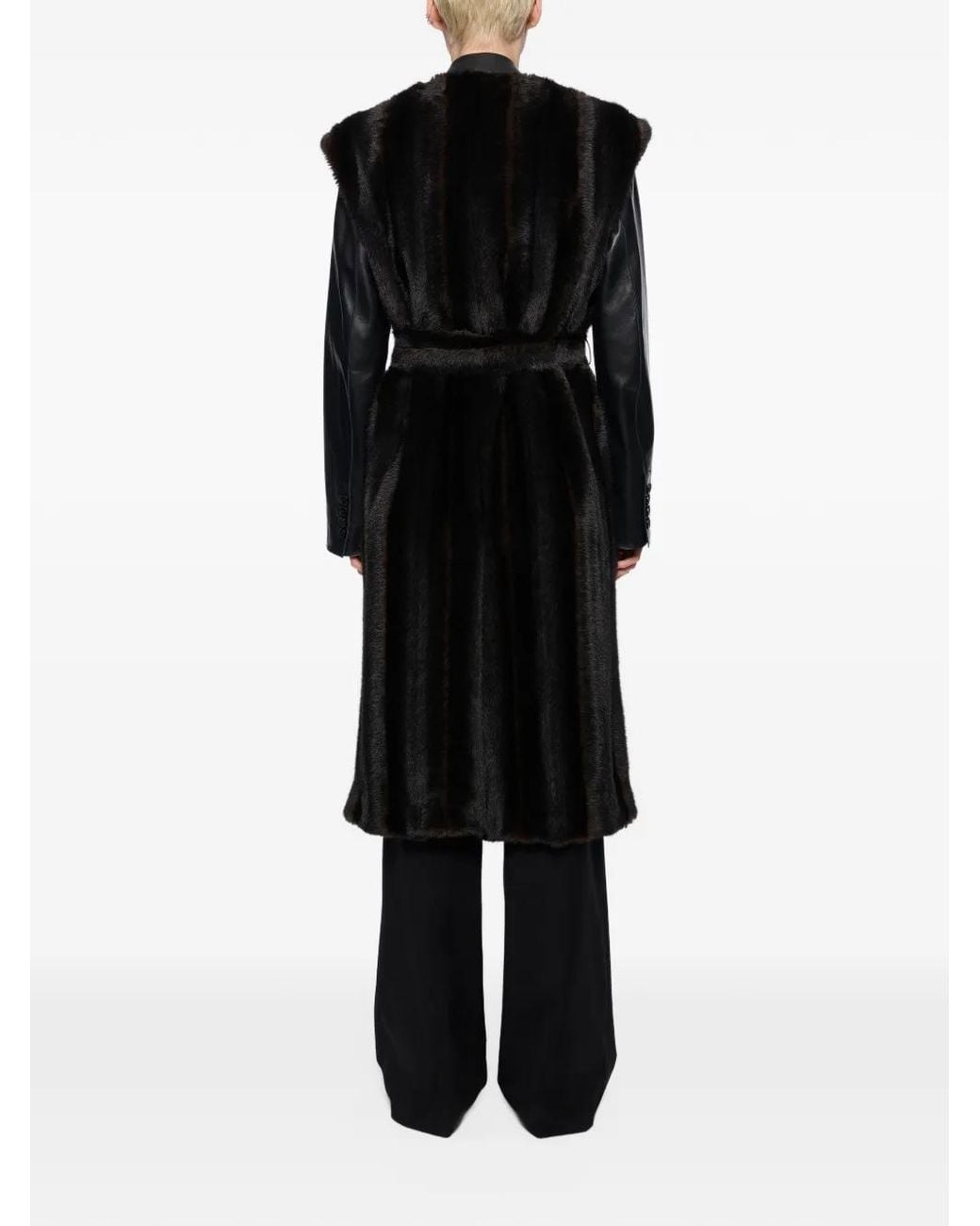 Stand Studio Black Klara Faux-Fur Gilet