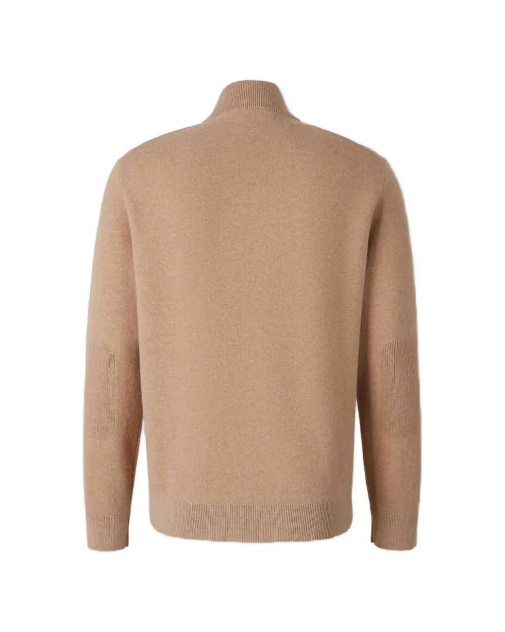 Canali Natural Zip-Up Elbow-Patch Sweater for men