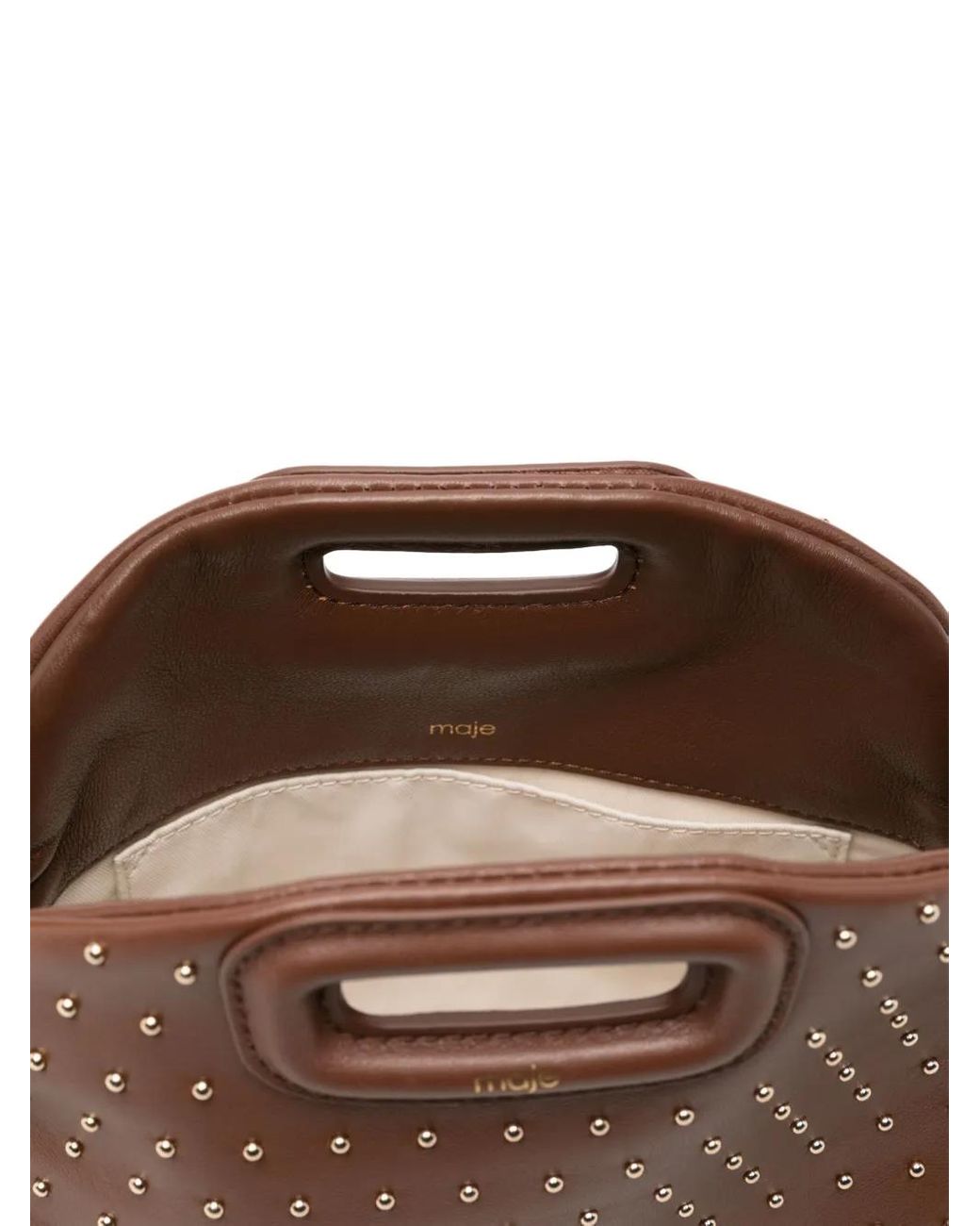 Maje Brown Mini Sac Miss M À Détails De Clous