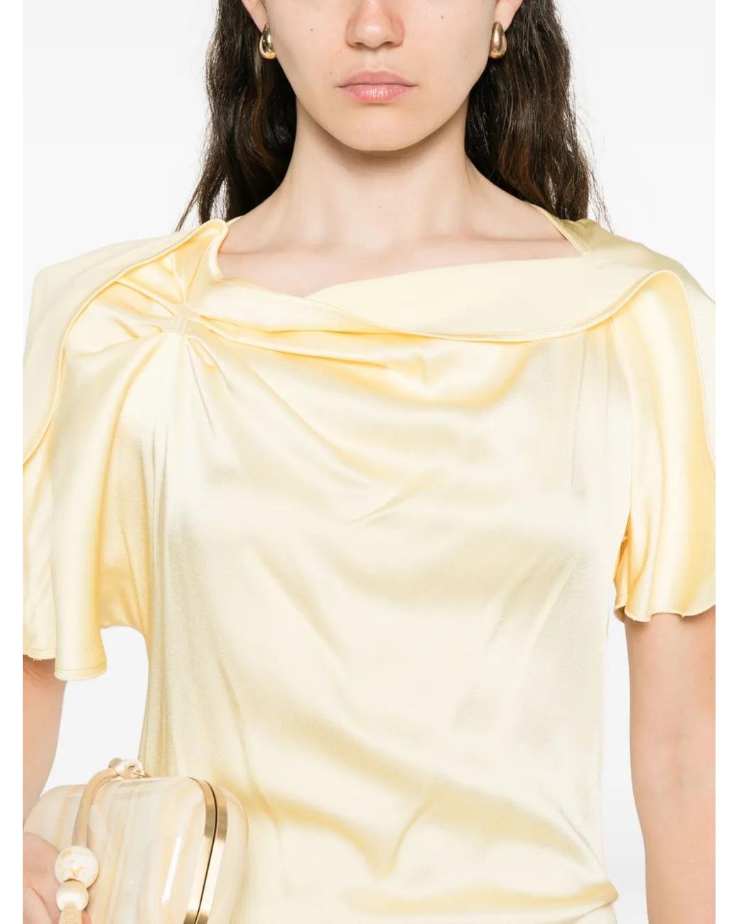 Victoria Beckham White Crepe Satin Dress