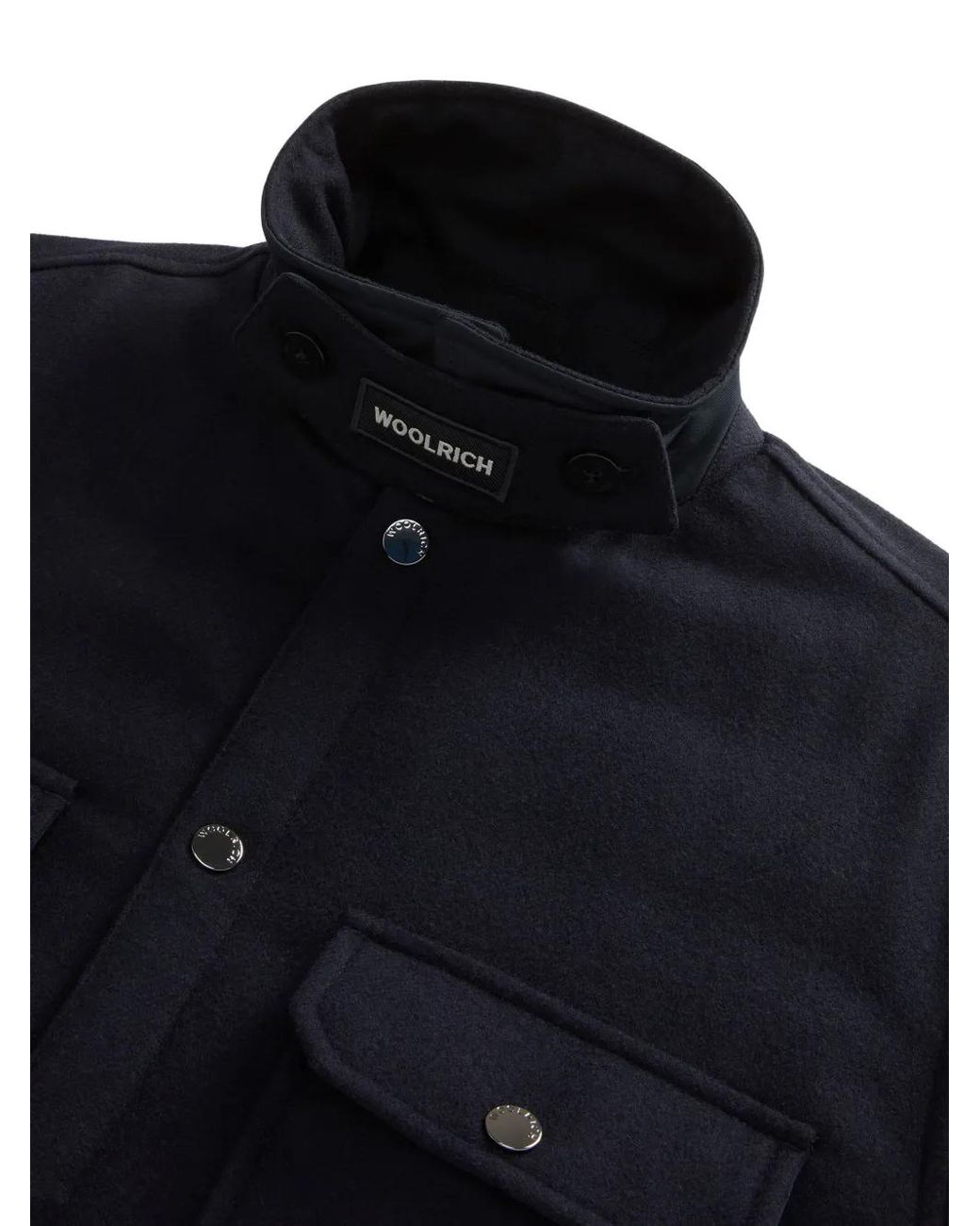 Woolrich Blue Alaskan Buttoned Overshirt for men