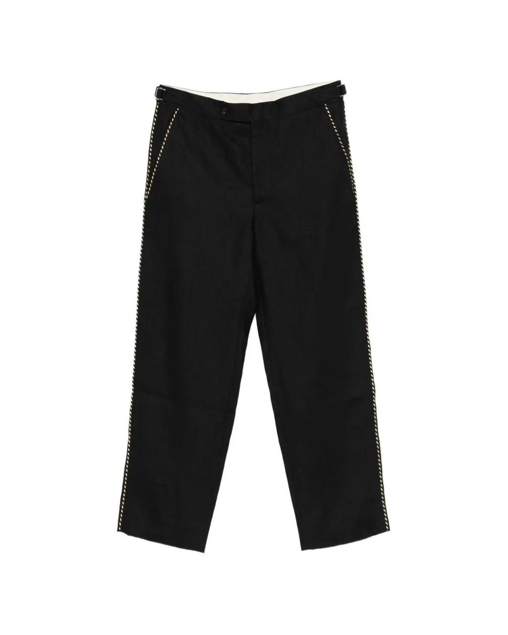 Bode Broek Met Afwerking in het Black voor heren