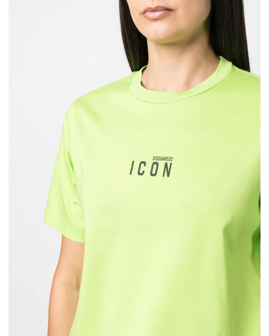 DSquared² Yellow Icon-Print Cotton T-Shirt