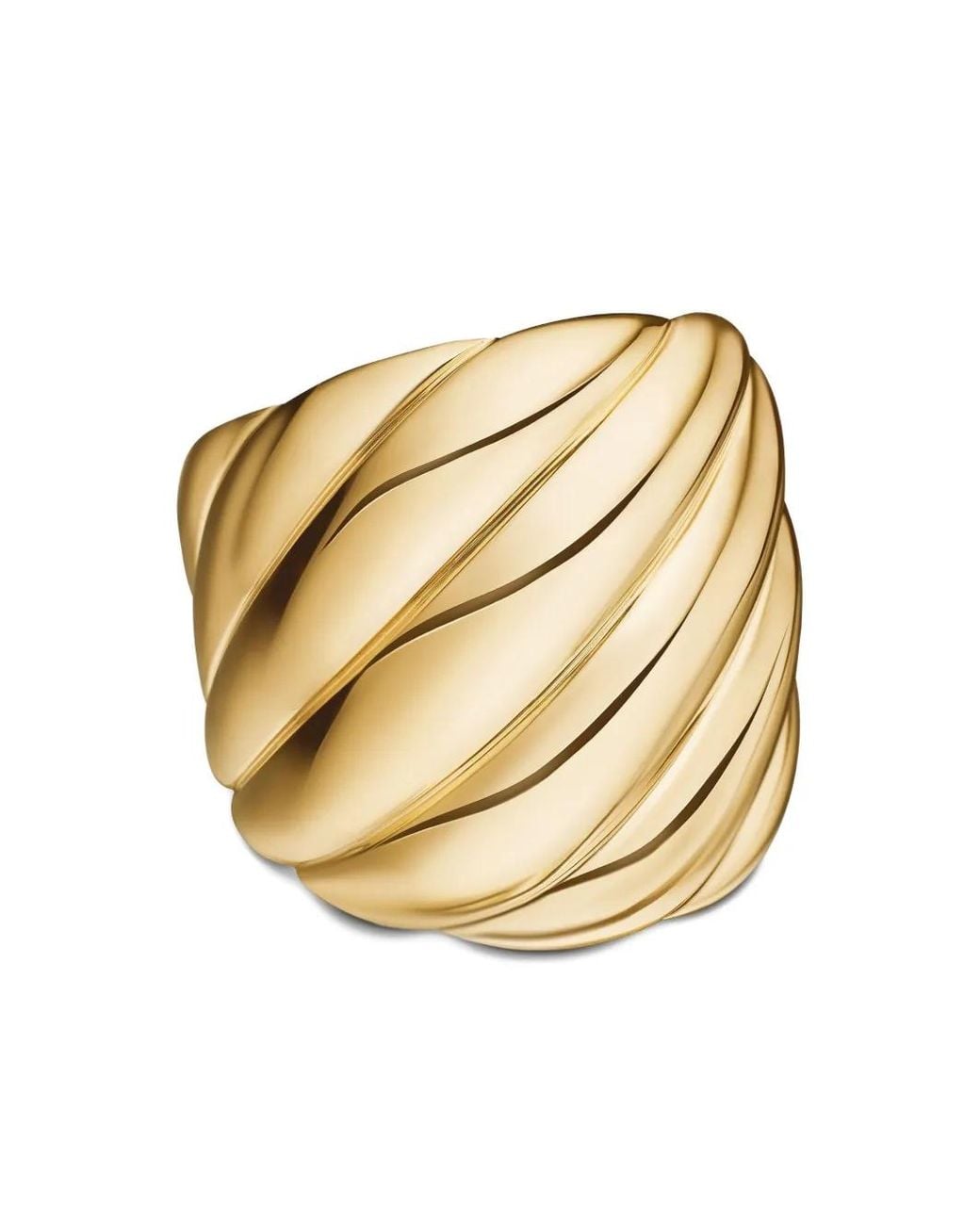 David Yurman Metallic 18Kt Sculpted Cable Ring (20Mm)