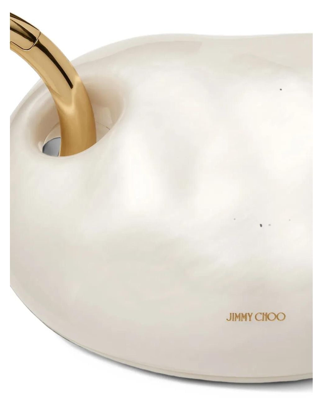 Jimmy Choo Oyster Natural Acrylic Glass Minaudière With Bracelet Handle Bag