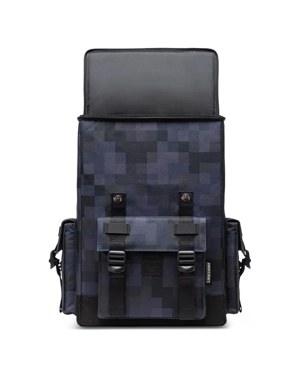 Herschel Supply Co. Blue X Minecraft Little America Cube Pixel-Print Buckle-Fastening Backpack