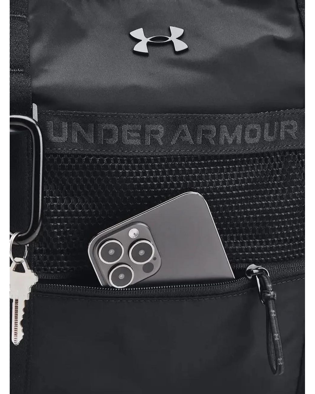 Under Armour Black Studio Logo-Detail Tote Bag