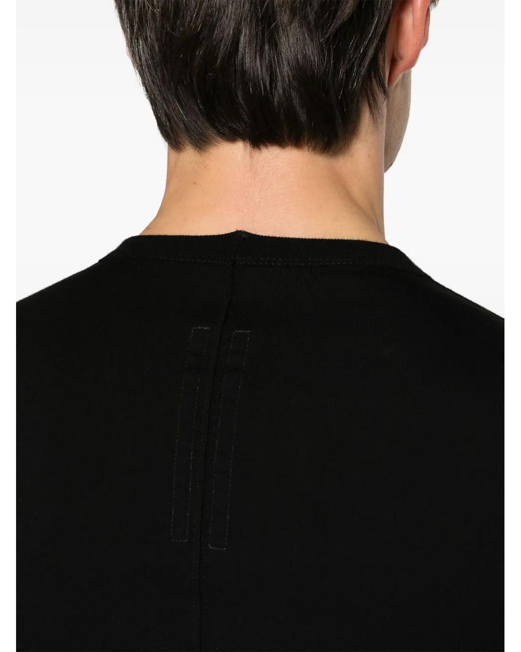 Rick Owens Black Basic Organic Cotton T-Shirt for men