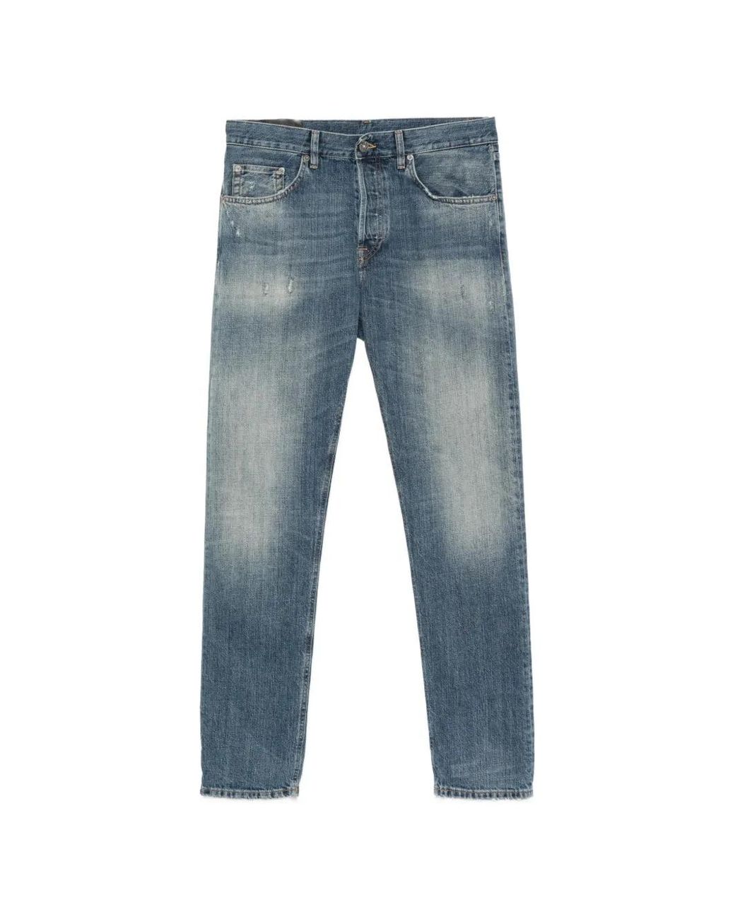Dondup Blue Distressed-Effect Jeans for men