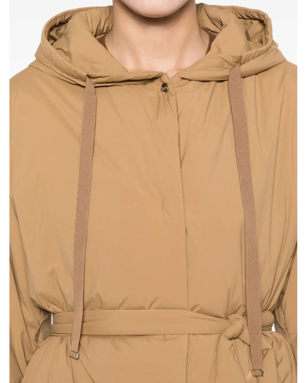 Herno Natural Hooded Tie-Fastening Jacket