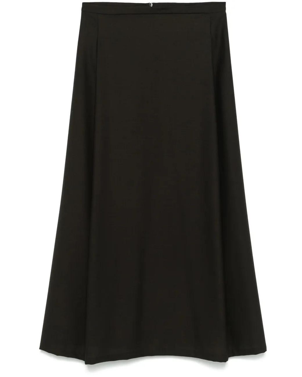 Fabiana Filippi Black Pleated Midi Skirt