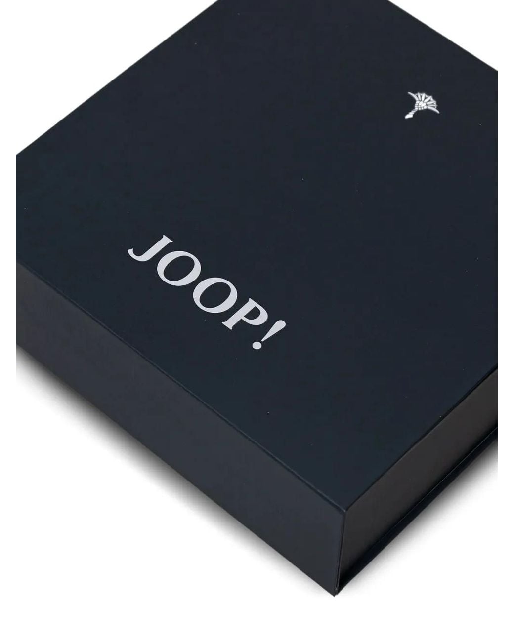 Joop! Blue Ribbed Logo-Plaque Scarf for men