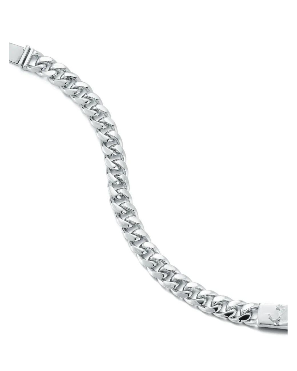 Mateo Metallic Anchor-Lock Cuban-Link Chain Bracelet for men