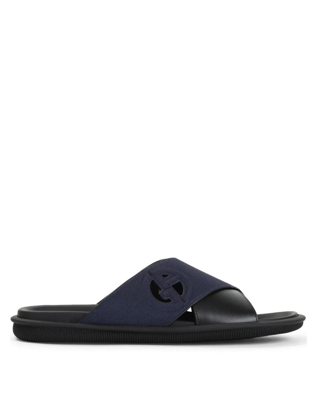 Giorgio Armani Pantoletten Mit Überkreuzten Riemen in Blue für Herren