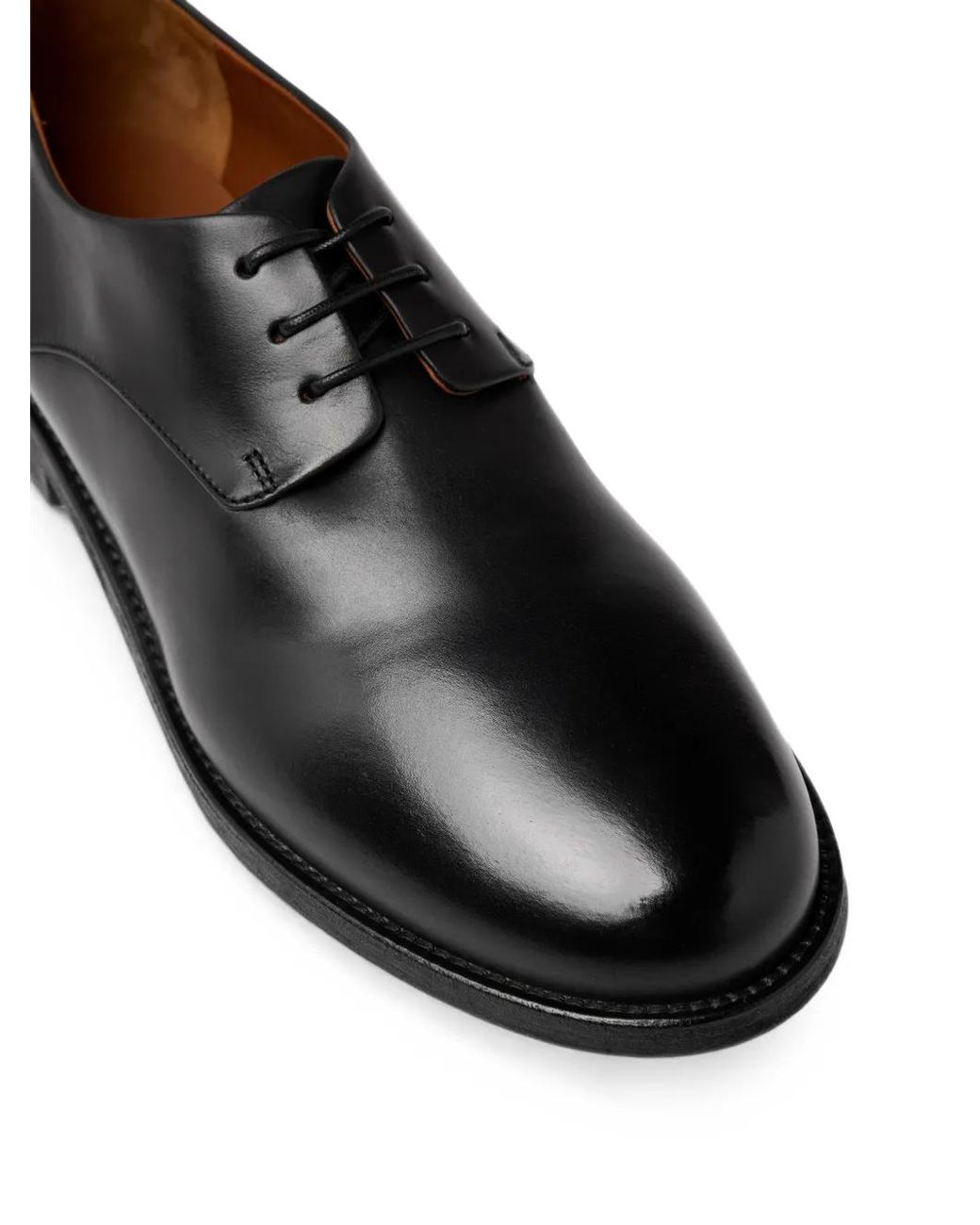 Marsèll Black Pugno Leather Derby Shoes for men