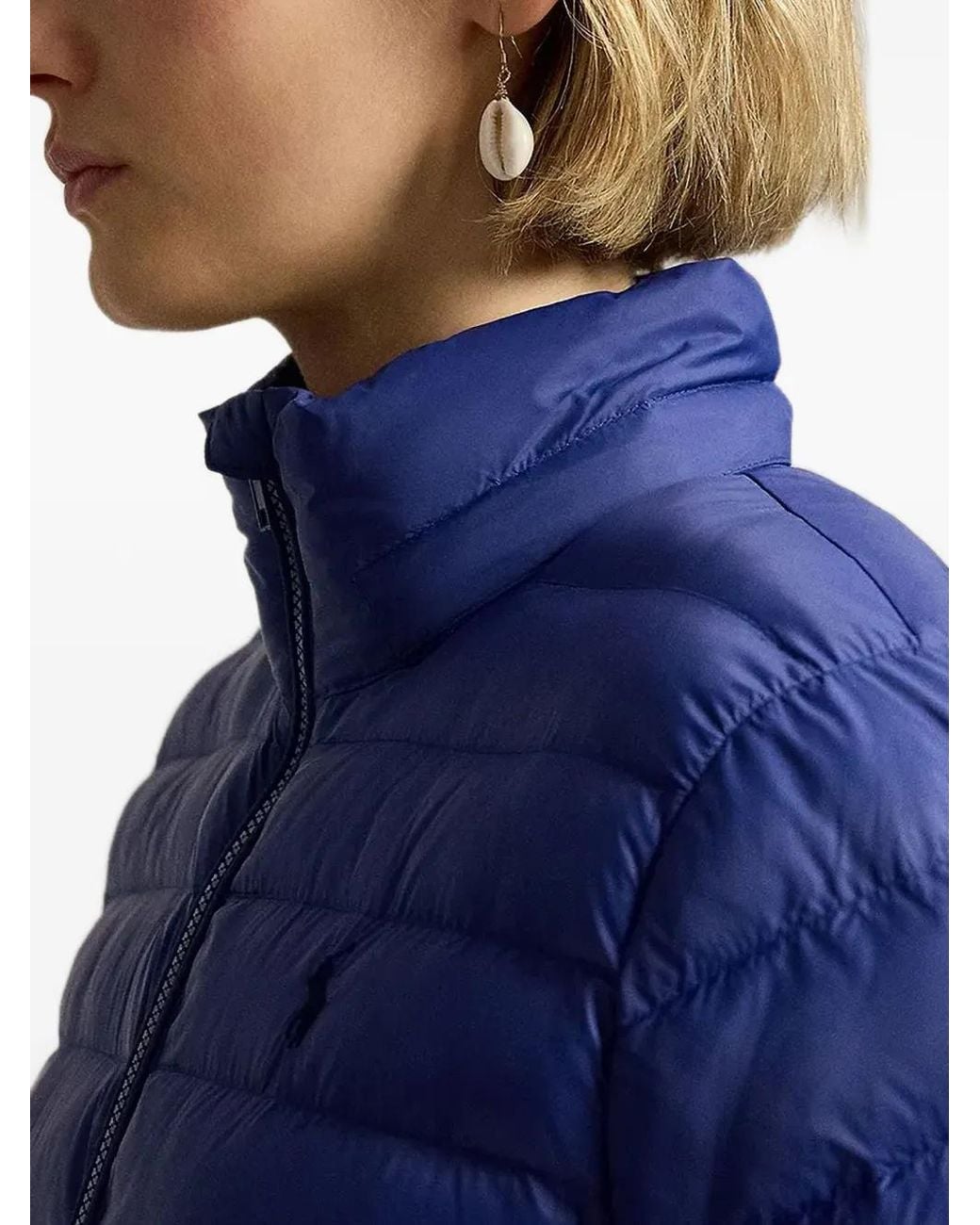 Polo Ralph Lauren Blue Water-Resistant Packable Hooded Jacket