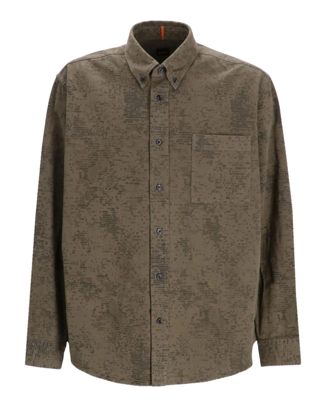 Boss Green Printed Button-Up Shirt for men
