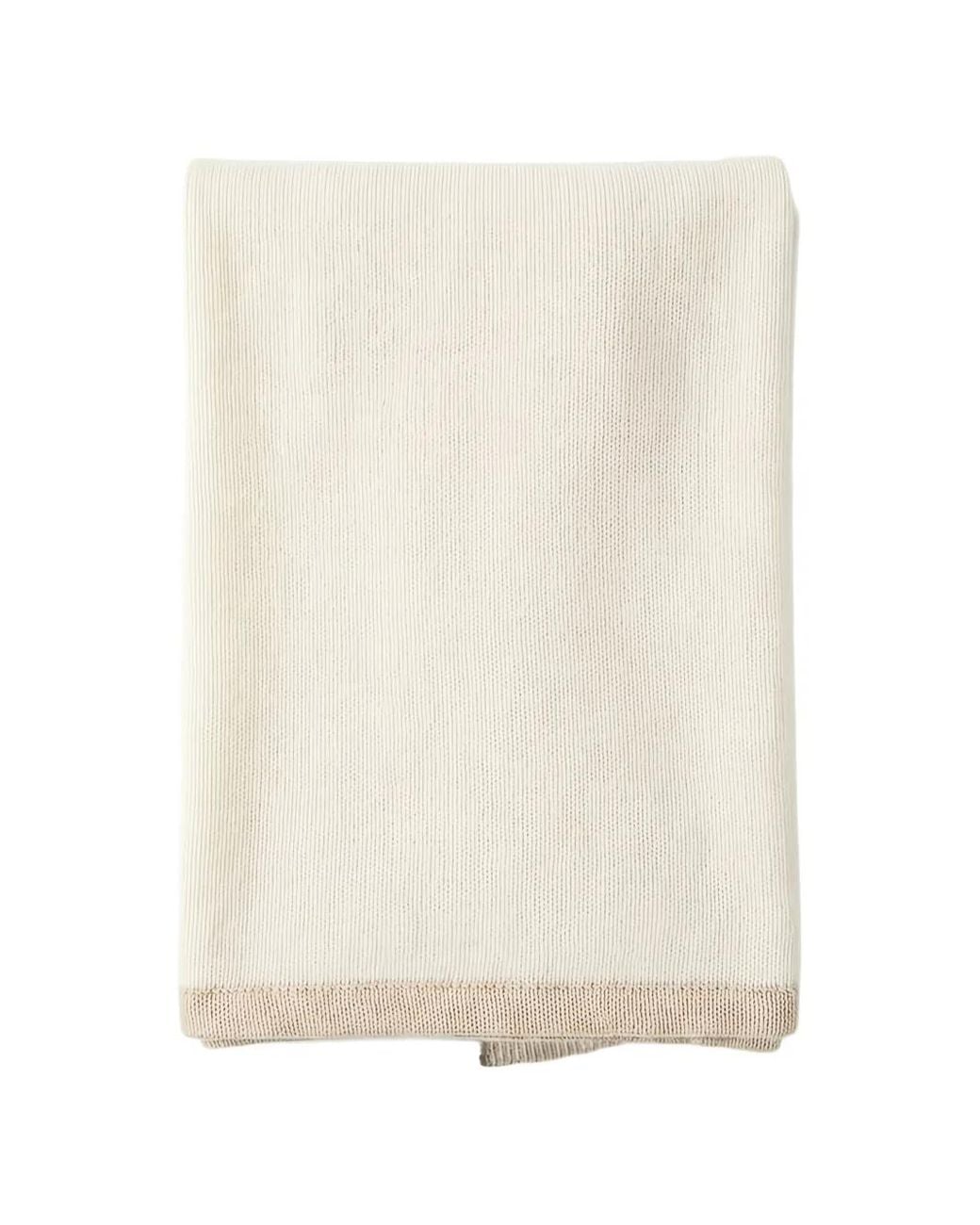 Fedeli Zweifarbiger Strickschal in White für Herren