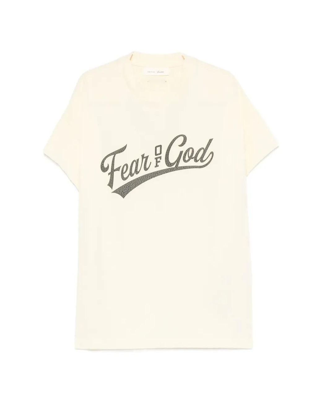 Fear Of God White Graphic-Print Cut-Off T-Shirt for men
