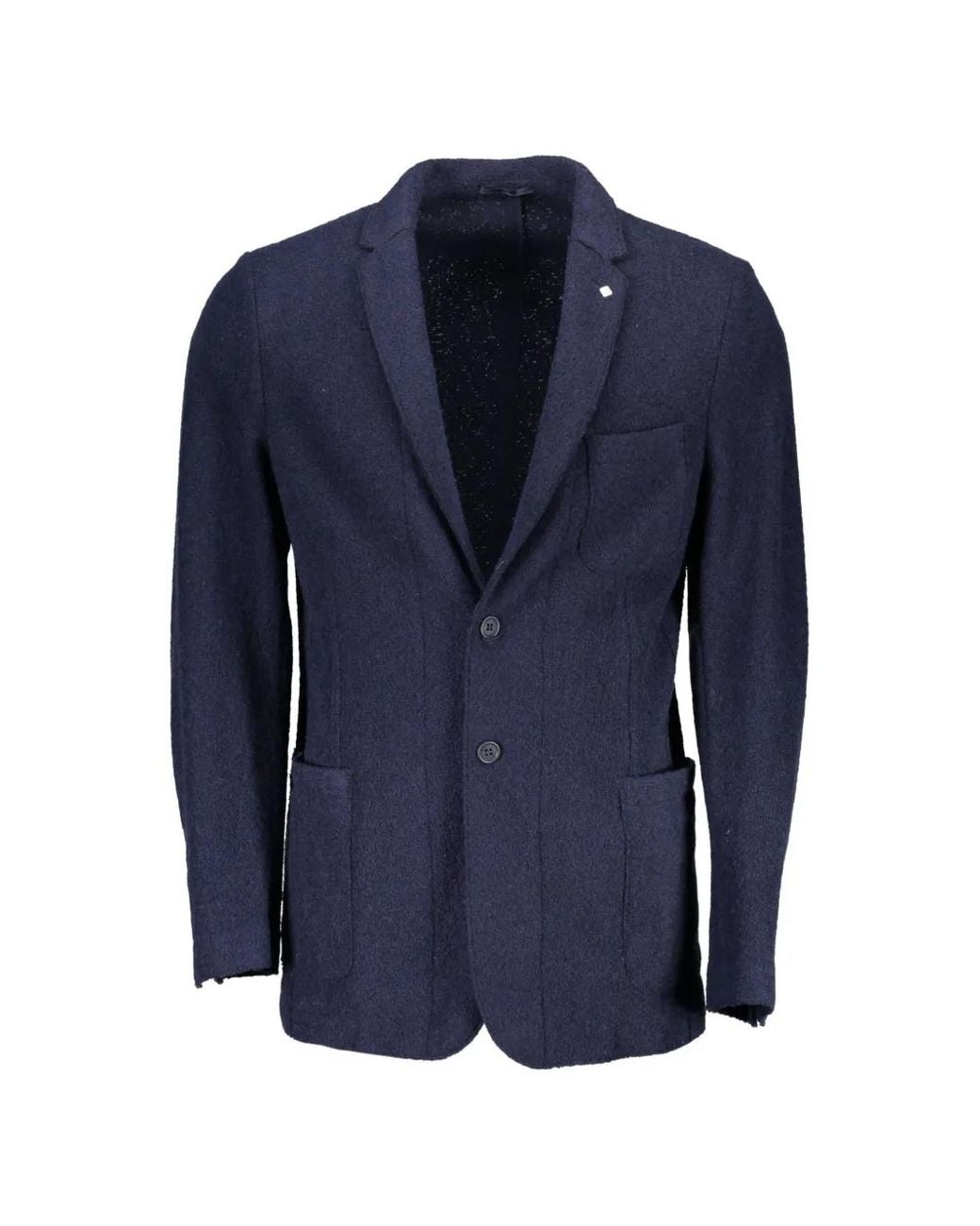 Gant Blue Blazer En Laine À Simple Boutonnage for men
