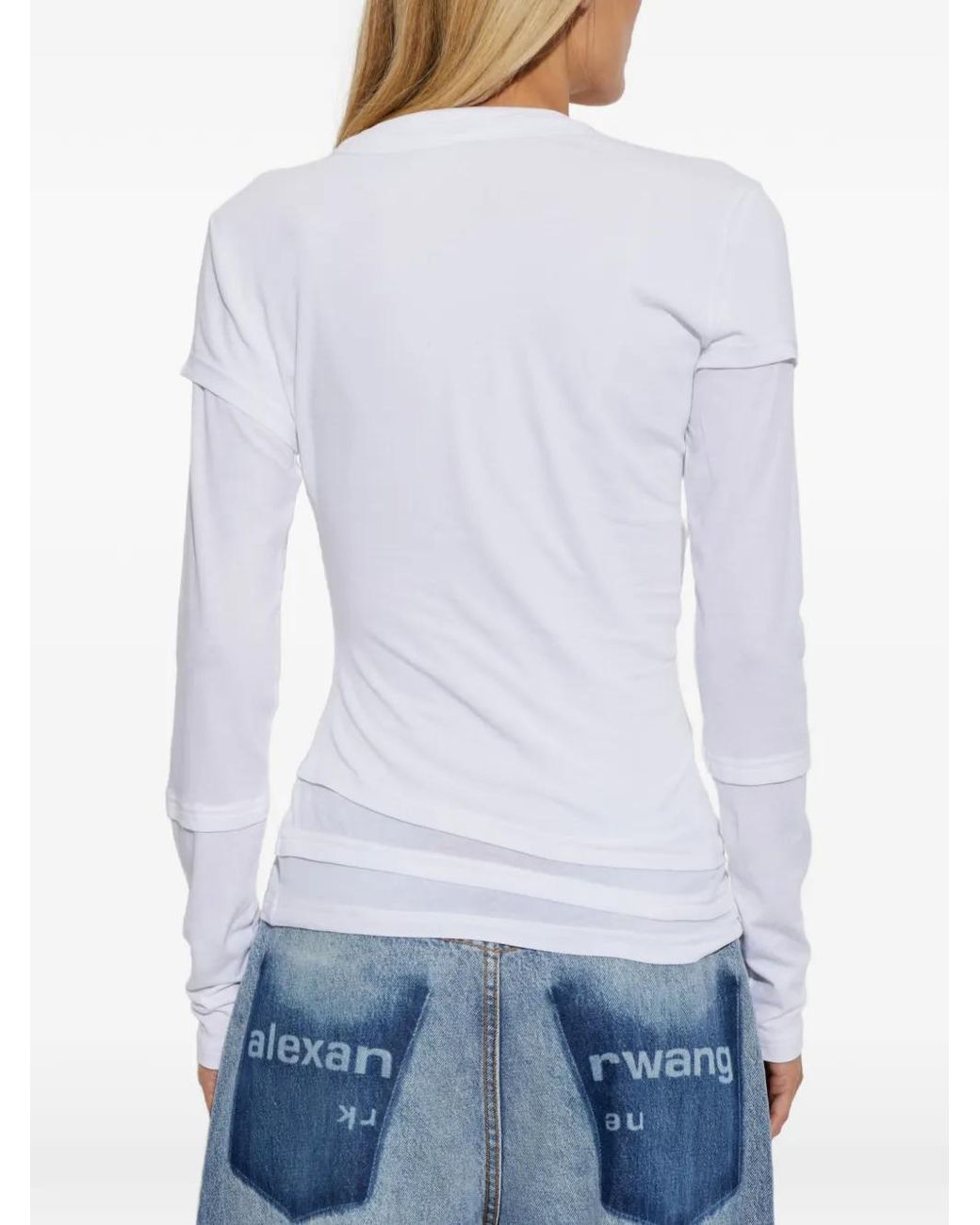 Alexander Wang White Layered Long-Sleeve T-Shirt