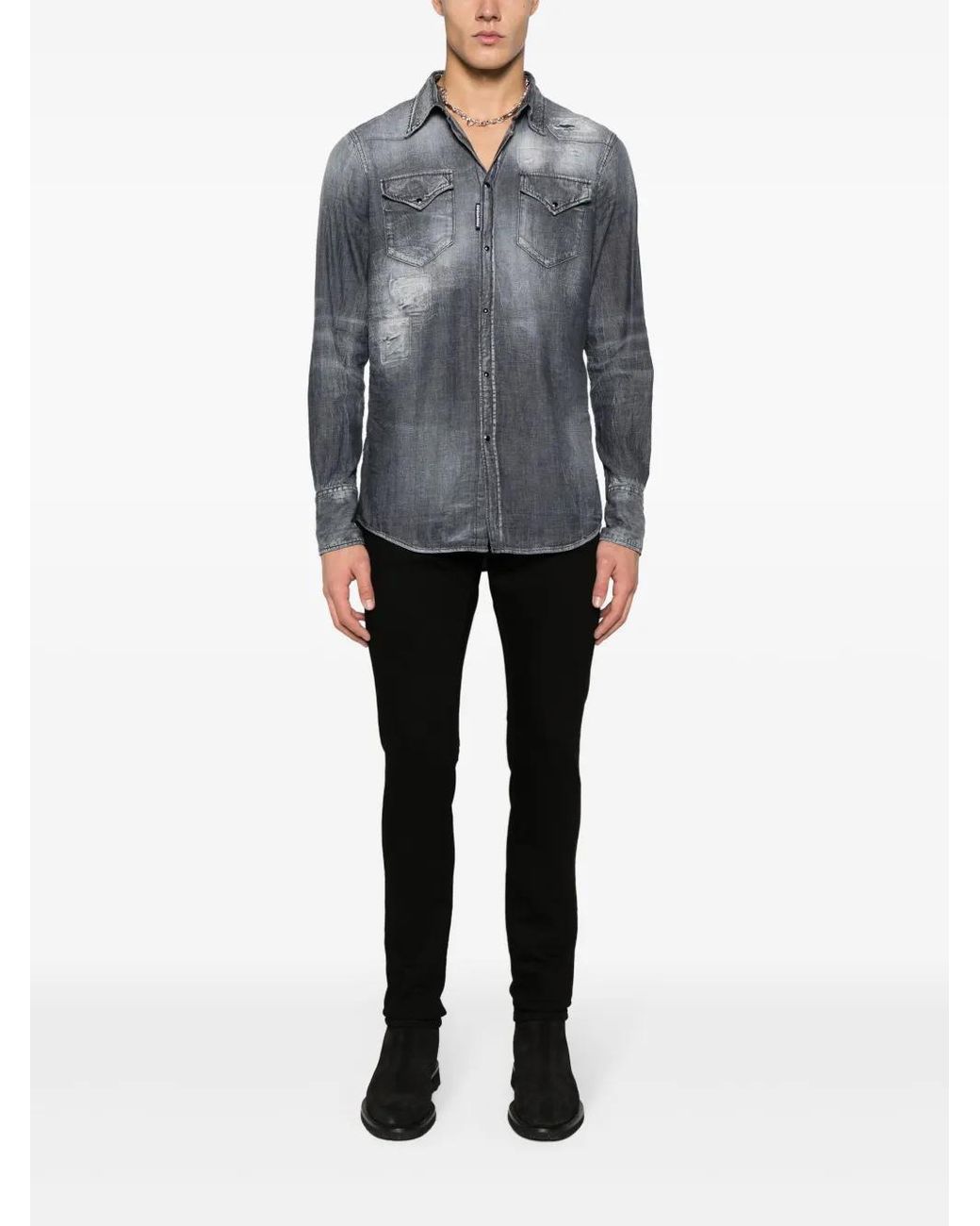 DSquared² Black Cool Guy Mid-Rise Skinny Jeans for men