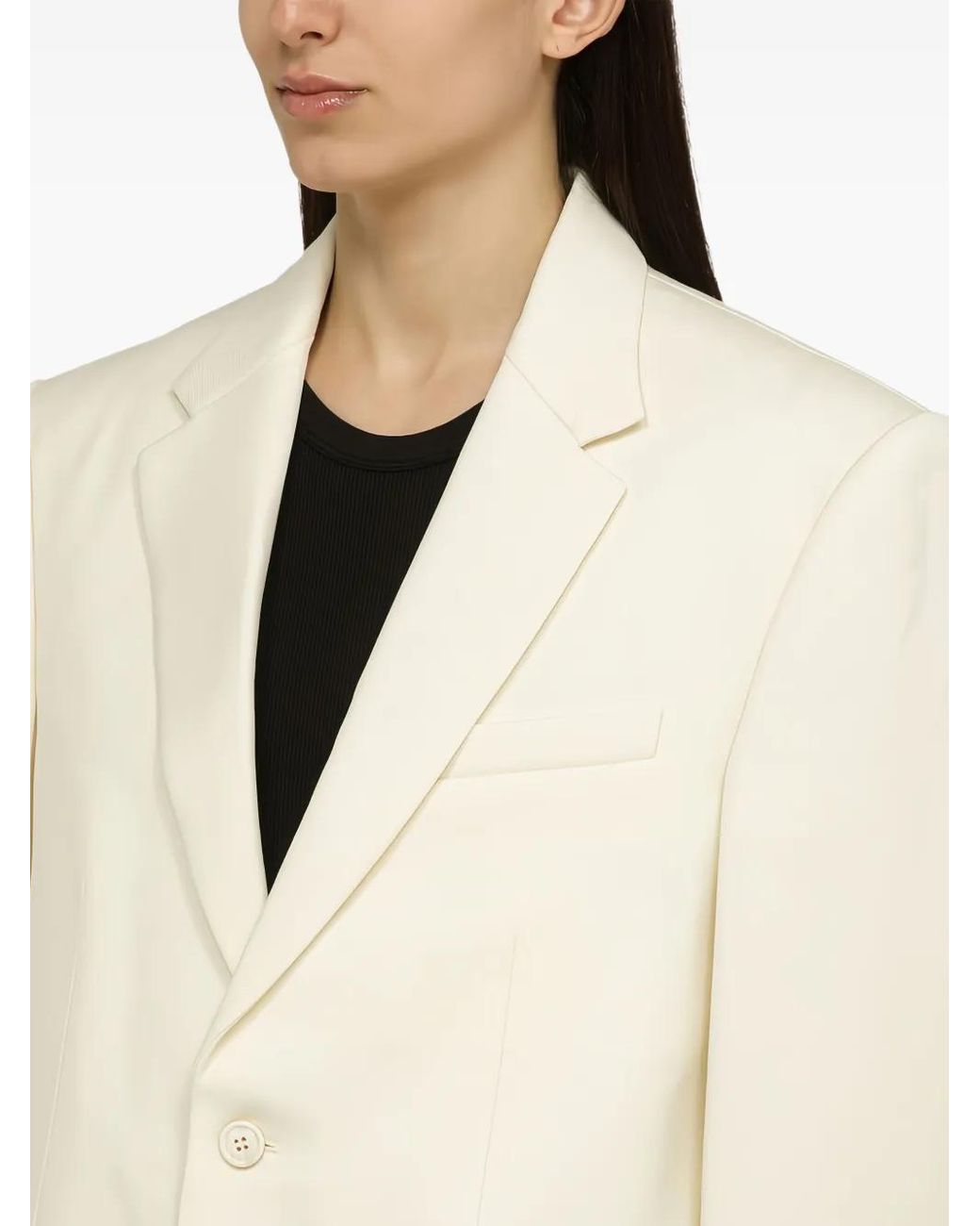 Wardrobe NYC Natural Single-Breasted Blazer