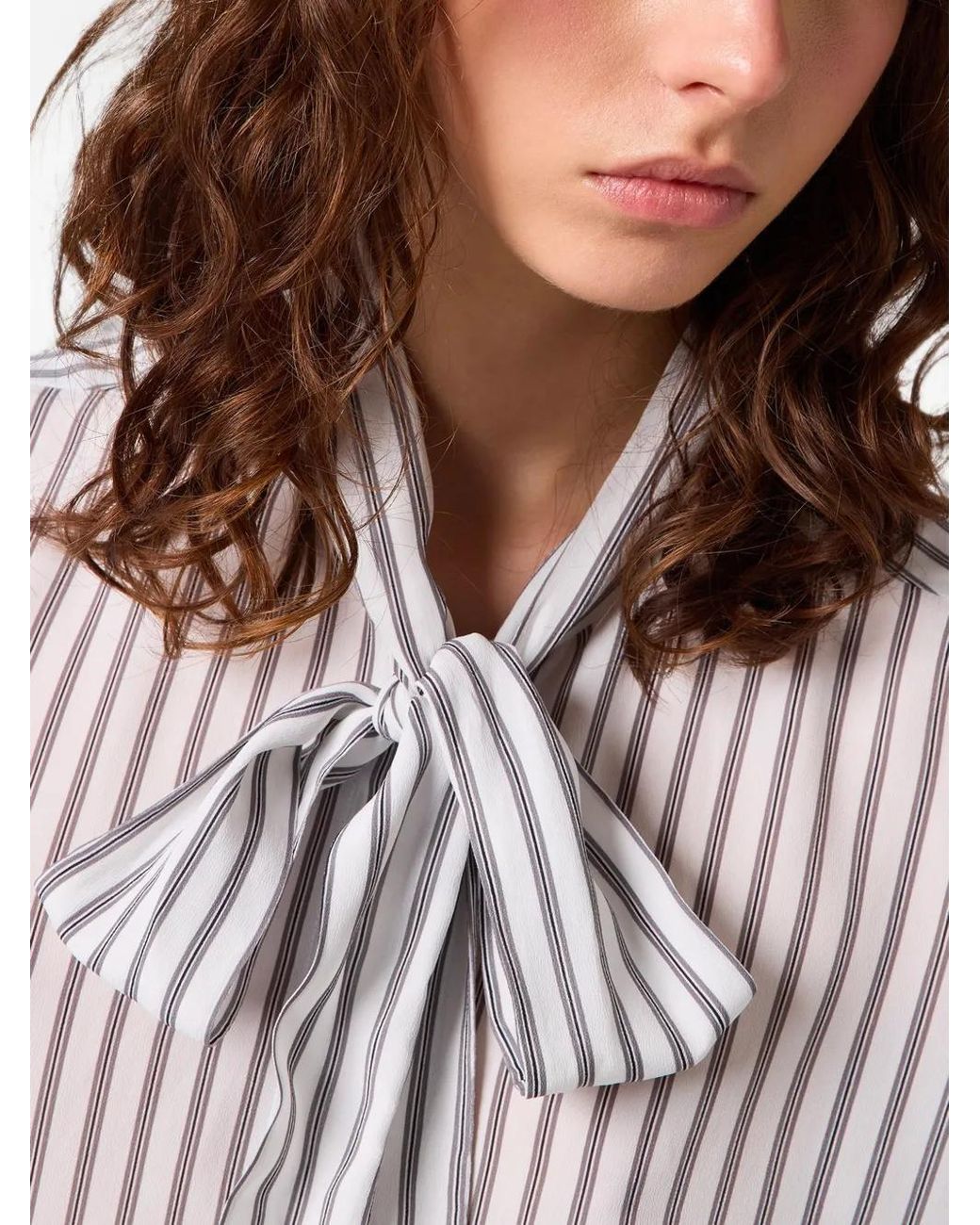 MSGM Gestreept Shirt in het White