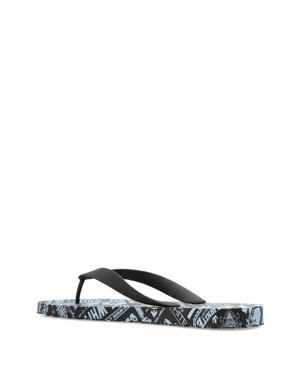Off-White c/o Virgil Abloh White Logo-Print Flip-Flops for men