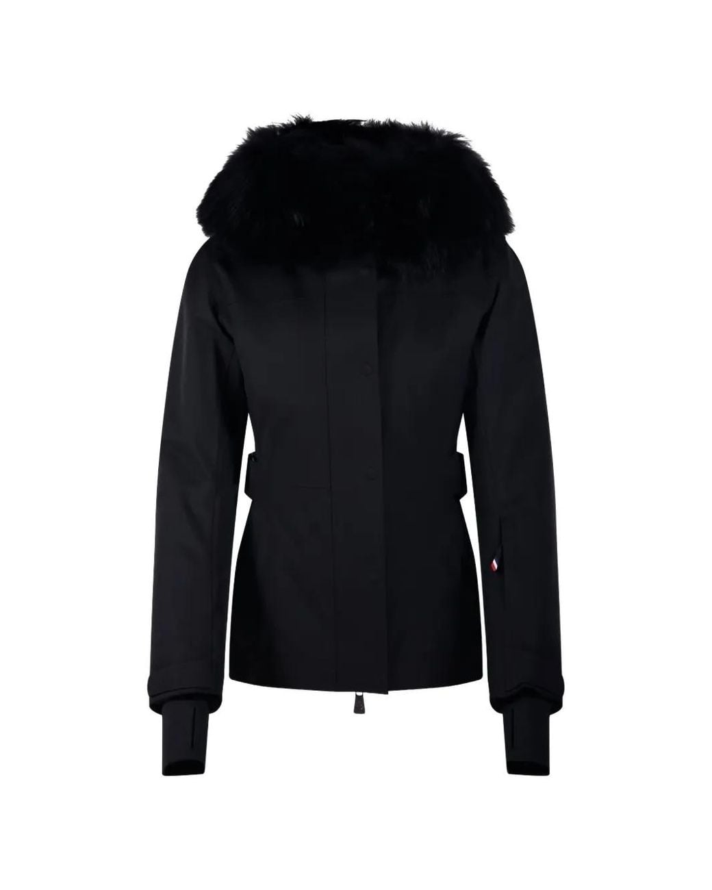Chaqueta Con Cinturón Moncler de color Black