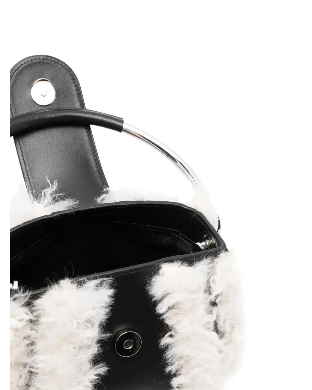 Coperni White Logo-Plaque Leather Tote Bag