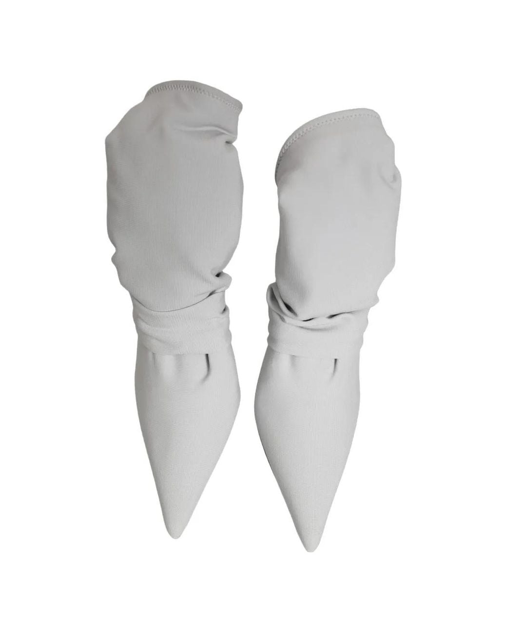 Dolce & Gabbana White Slouchy Pointed-Toe Ankle Boots