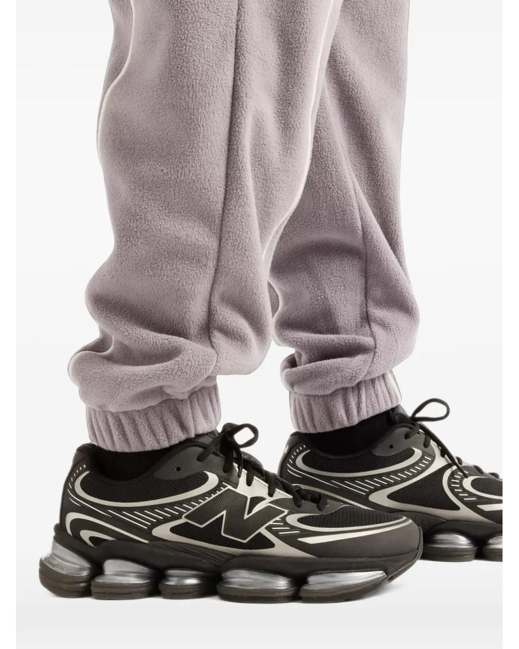 New Balance Gray Trackside Polar Fleece Joggers for men