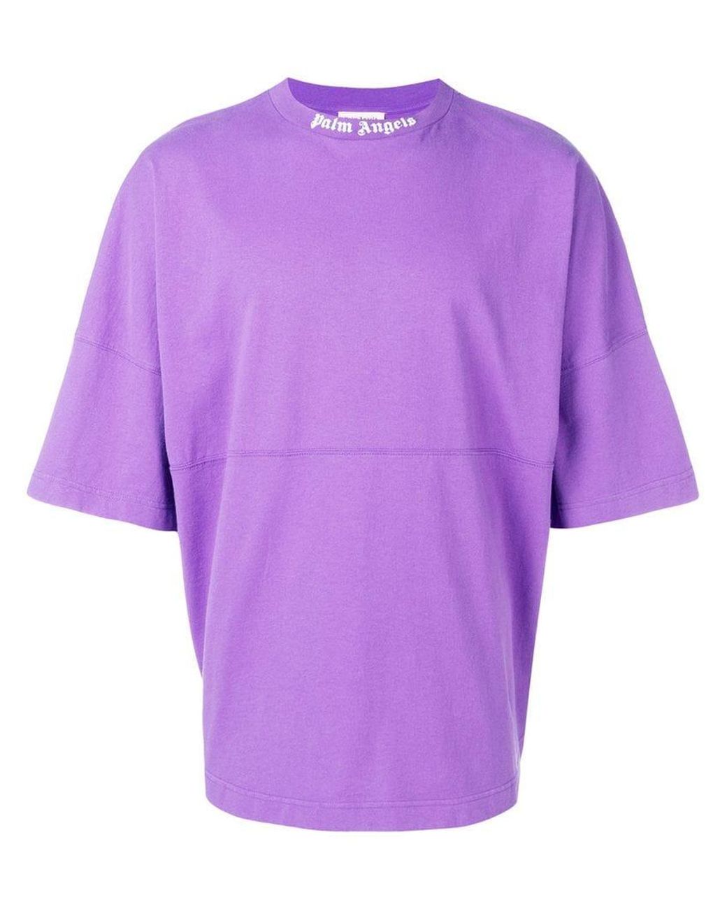 Palm Angels Logo Short-sleeve T-shirt in Purple for Men