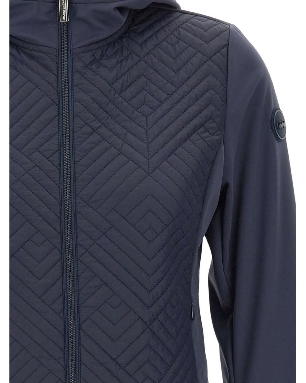 Colmar Blue Hooded Quilted Jacket