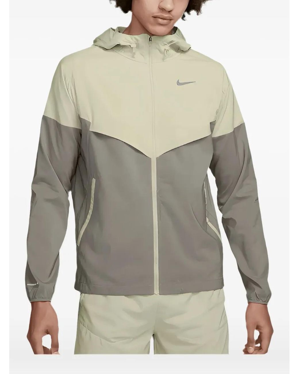 Nike Gray Windrunner Repel Running Jacket for men